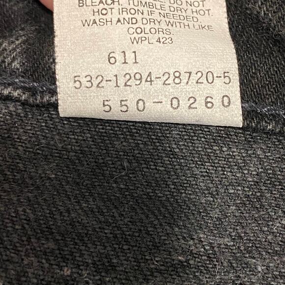 Vintage Levi's 550 Relaxed Fit Tapered Leg Black Denim Jeans Men's Size 38 x 34 - Picture 8 of 9